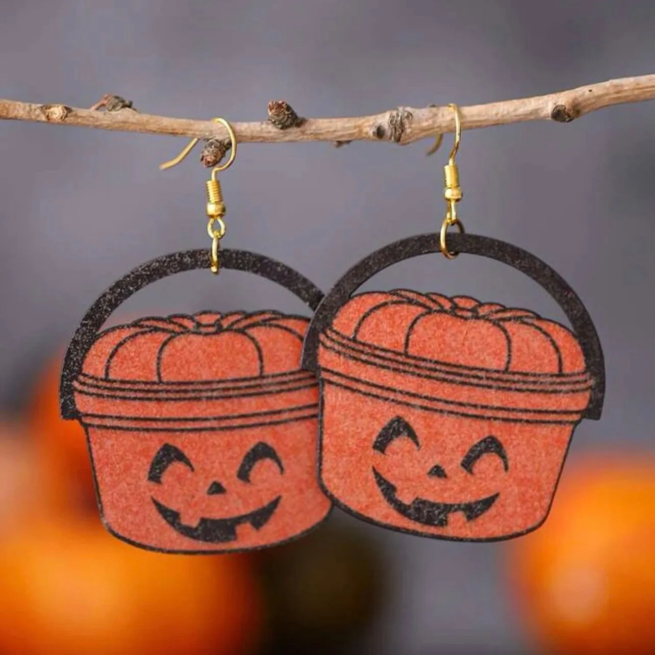 Old School Pumpkin Earrings - Fun Halloween Pumpkin Jewelry, Happy Meal Inspired!