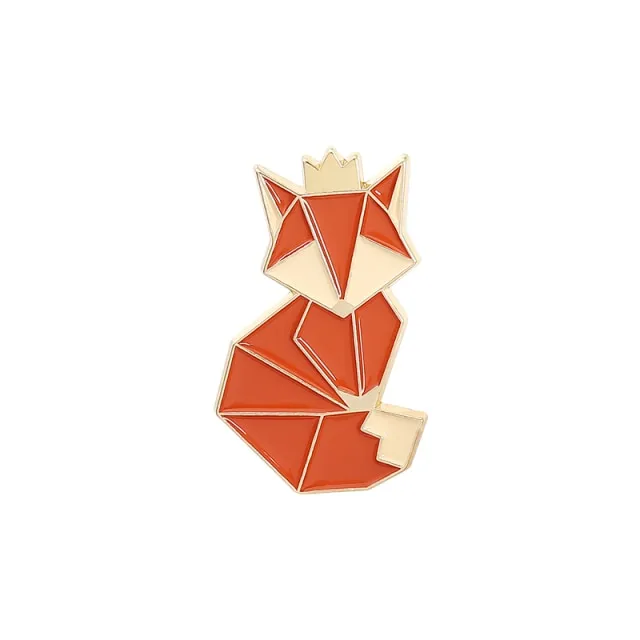 Origami Enamel Pin Brooches