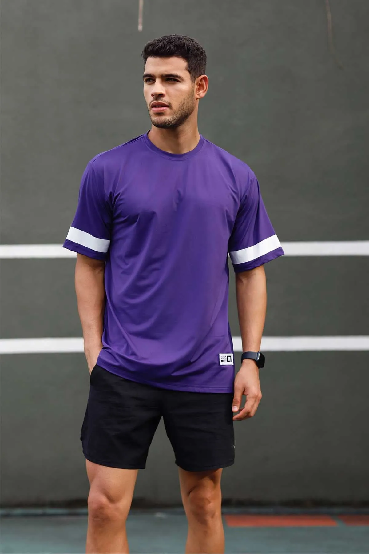 Own the game over sized printed tee SCY range - Purple