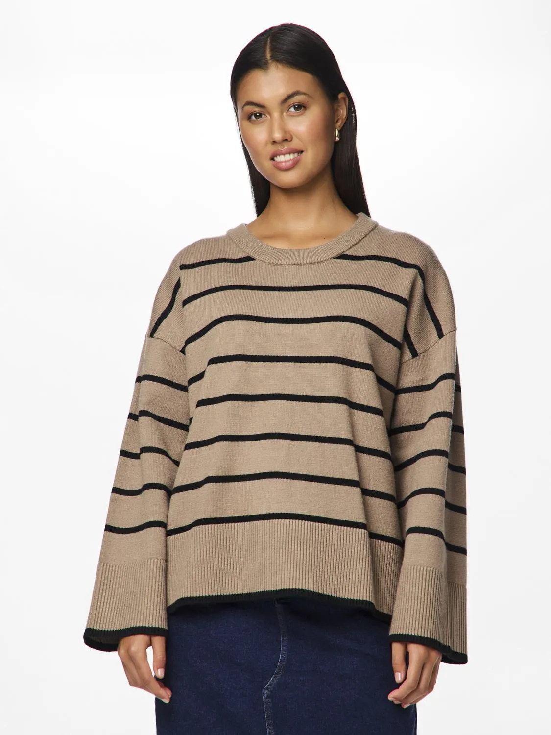 PCMATHILDE Pullover - Taupe Gray