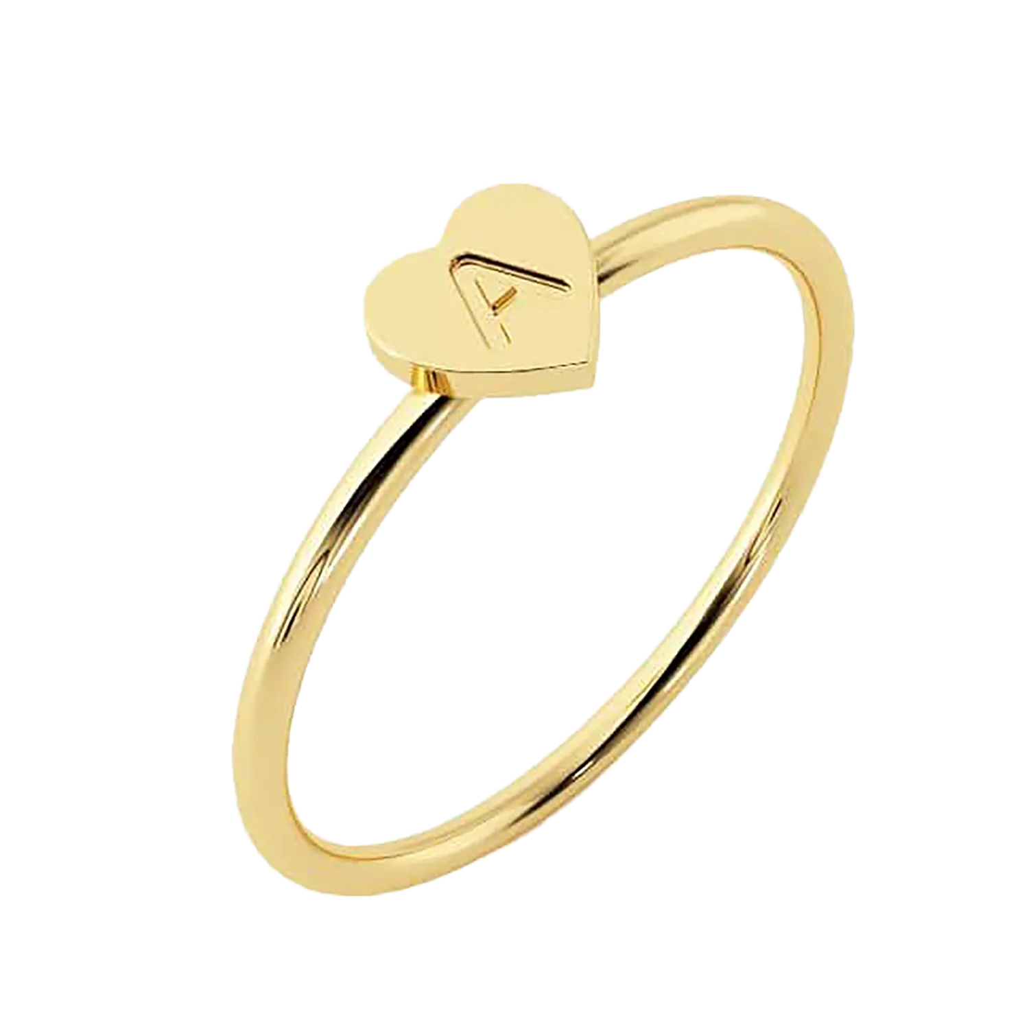 Petit Initial Heart Ring