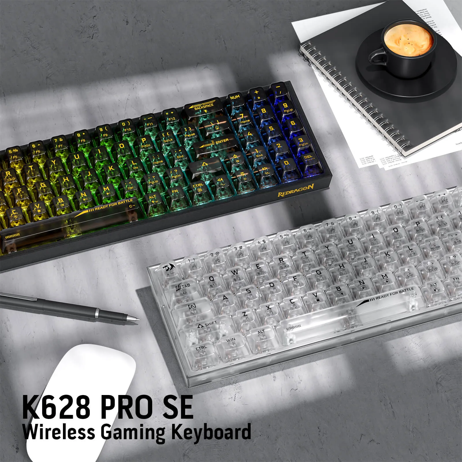 POLLUX K628 PRO SE 75% Full-Transparent Keyboard