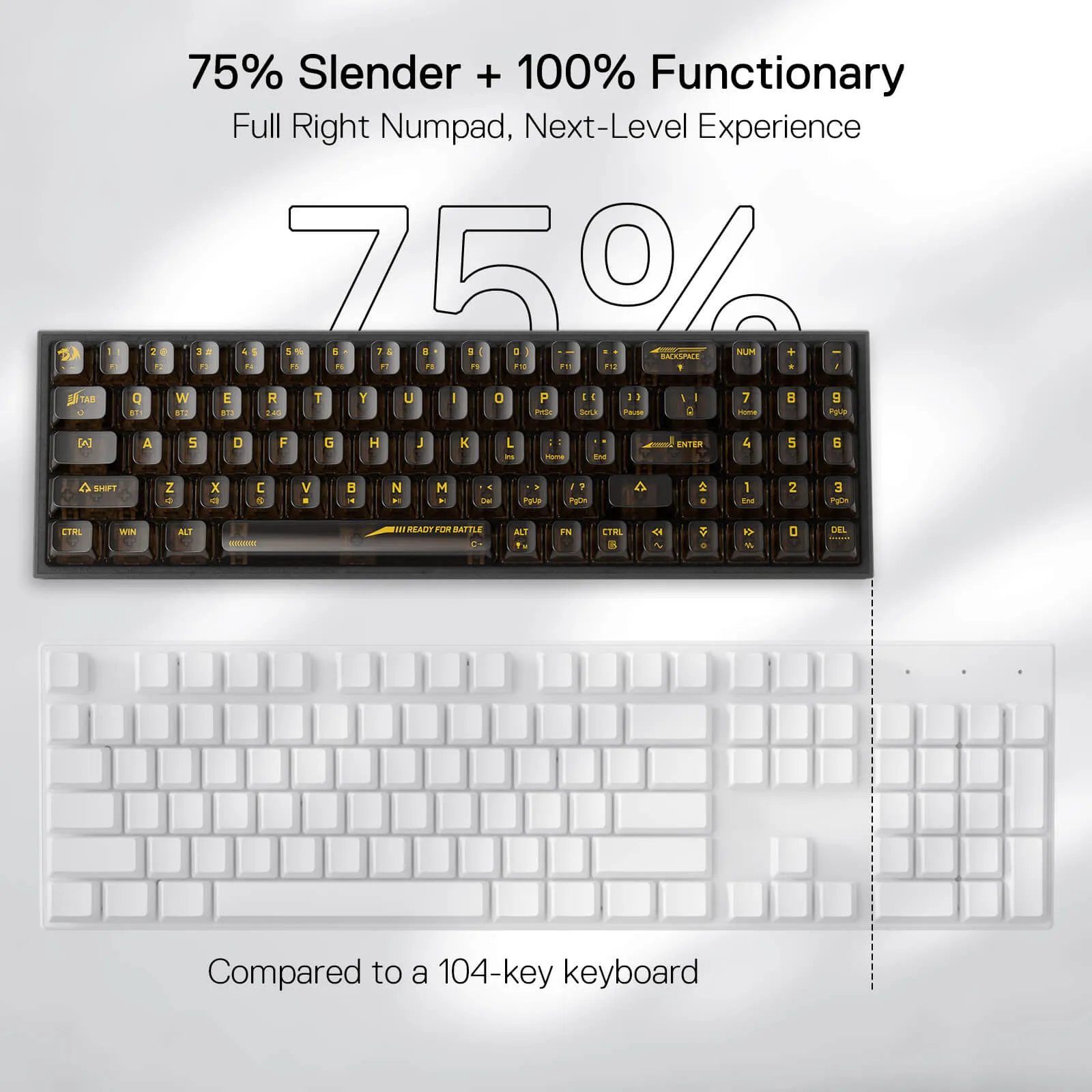 POLLUX K628 PRO SE 75% Full-Transparent Keyboard