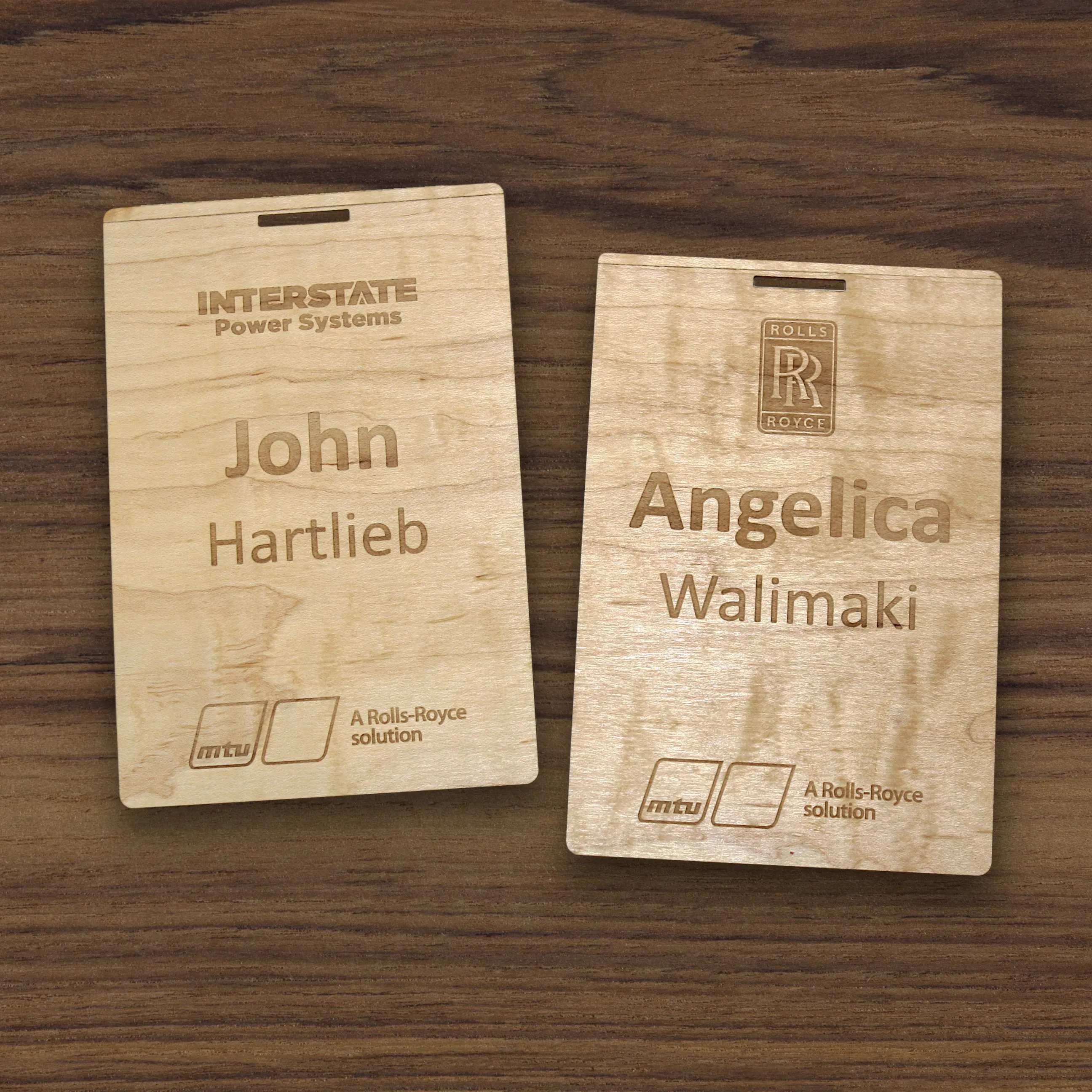 Real Wood Event Credential Badge (up-to 5.5" x 3.5")