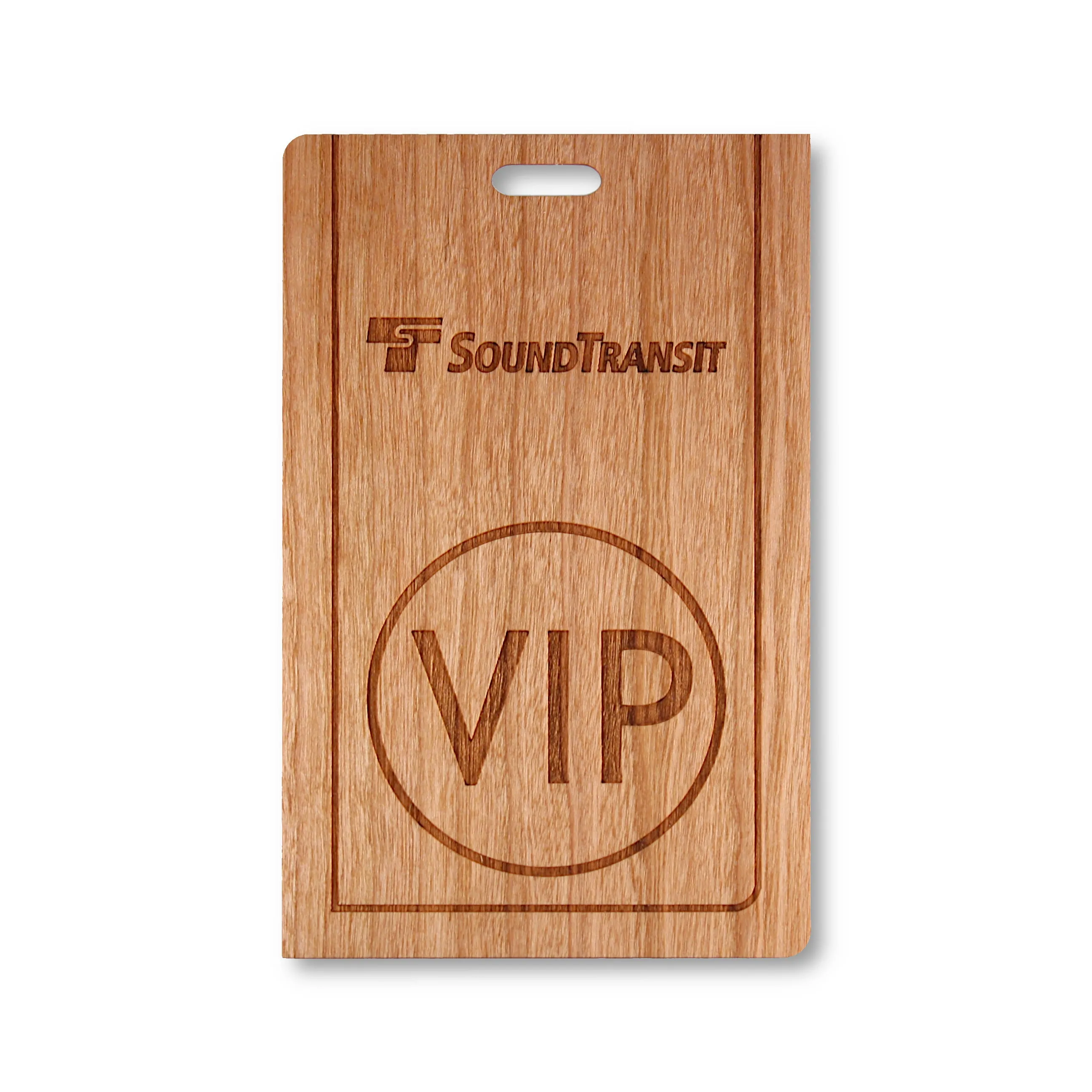 Real Wood Event Credential Badge (up-to 5.5" x 3.5")