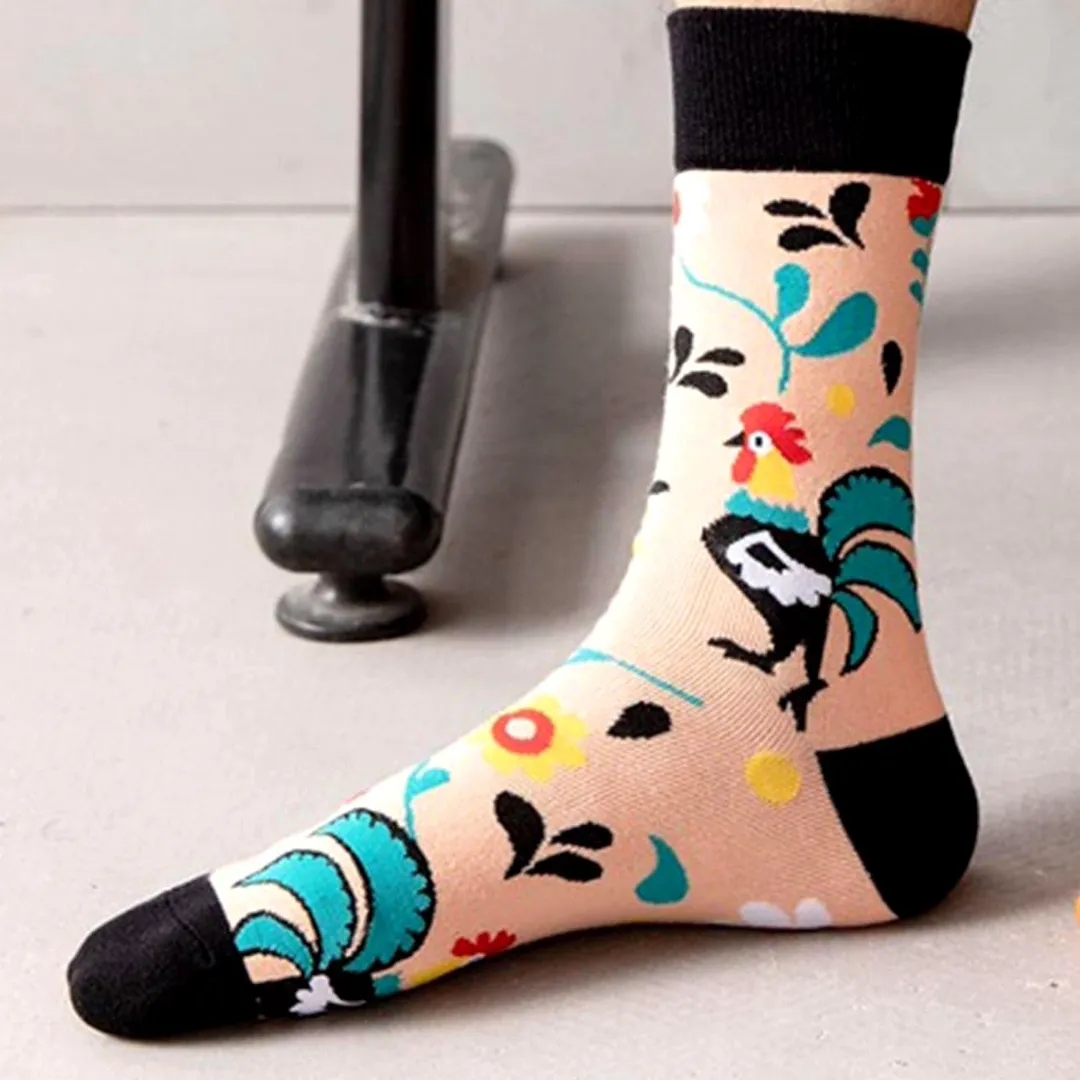 Rooster Socks from the Sock Panda (Adult Medium - Women's Shoe Sizes 5-10)