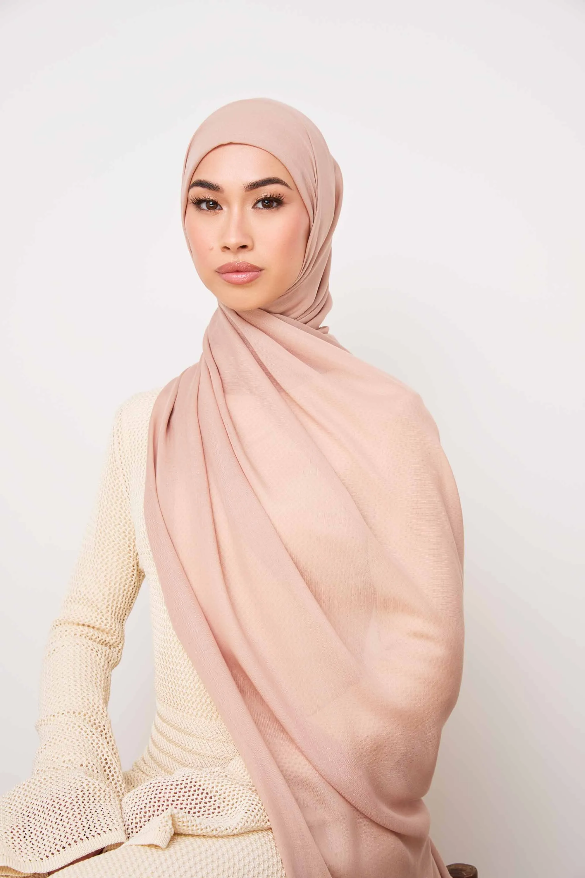 Signature Modal Hijab - Light Taupe