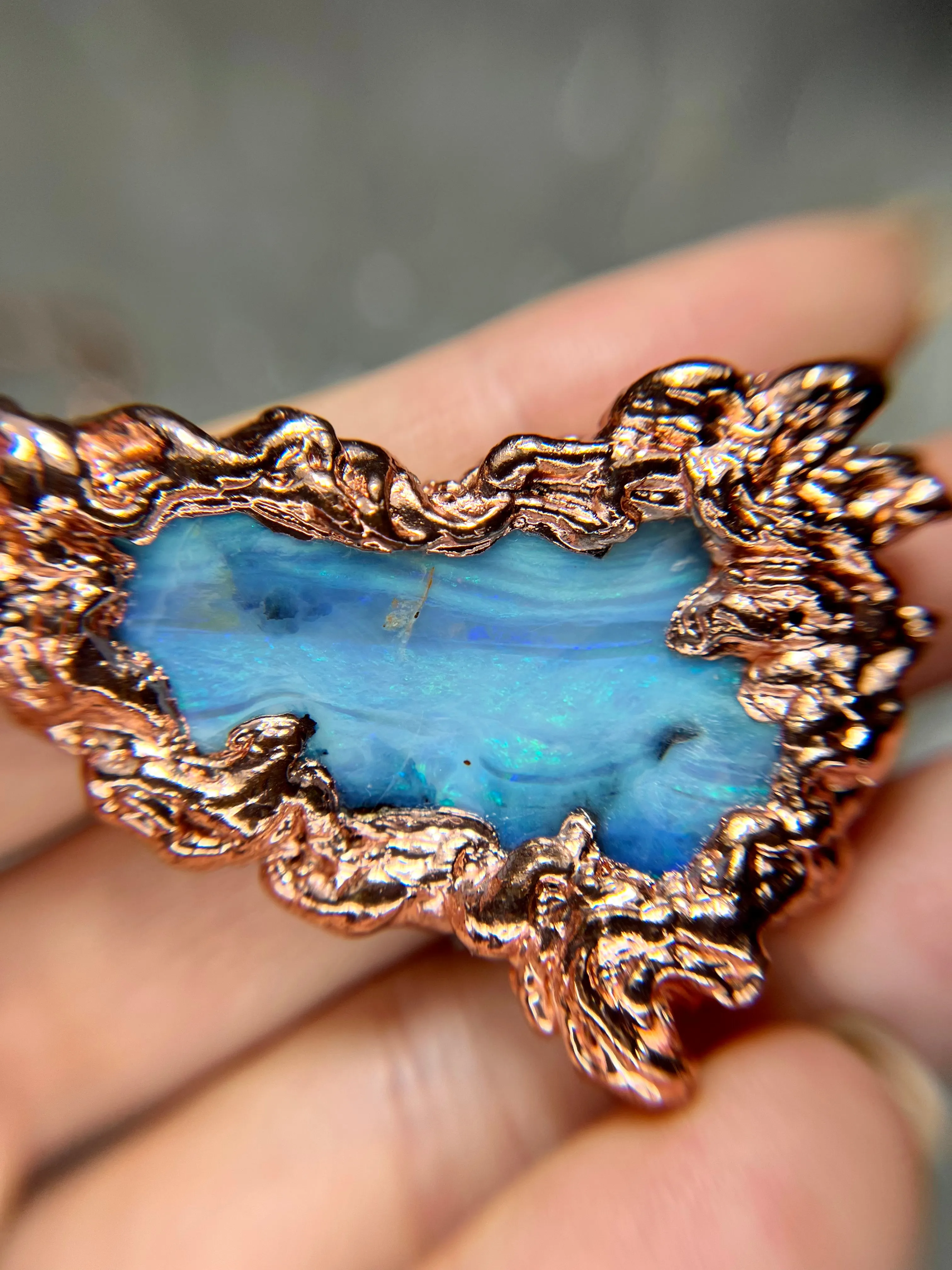 Statement celestial galaxy OPAL necklace