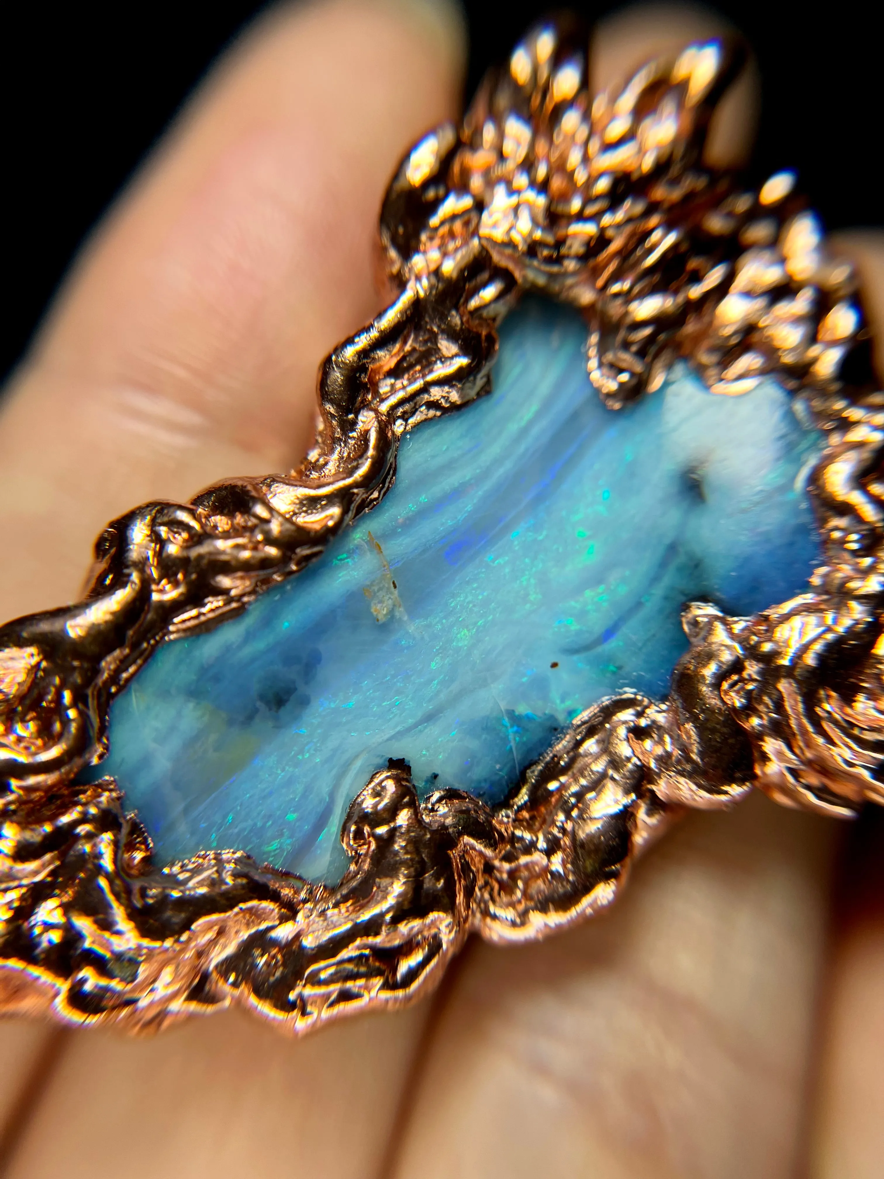 Statement celestial galaxy OPAL necklace