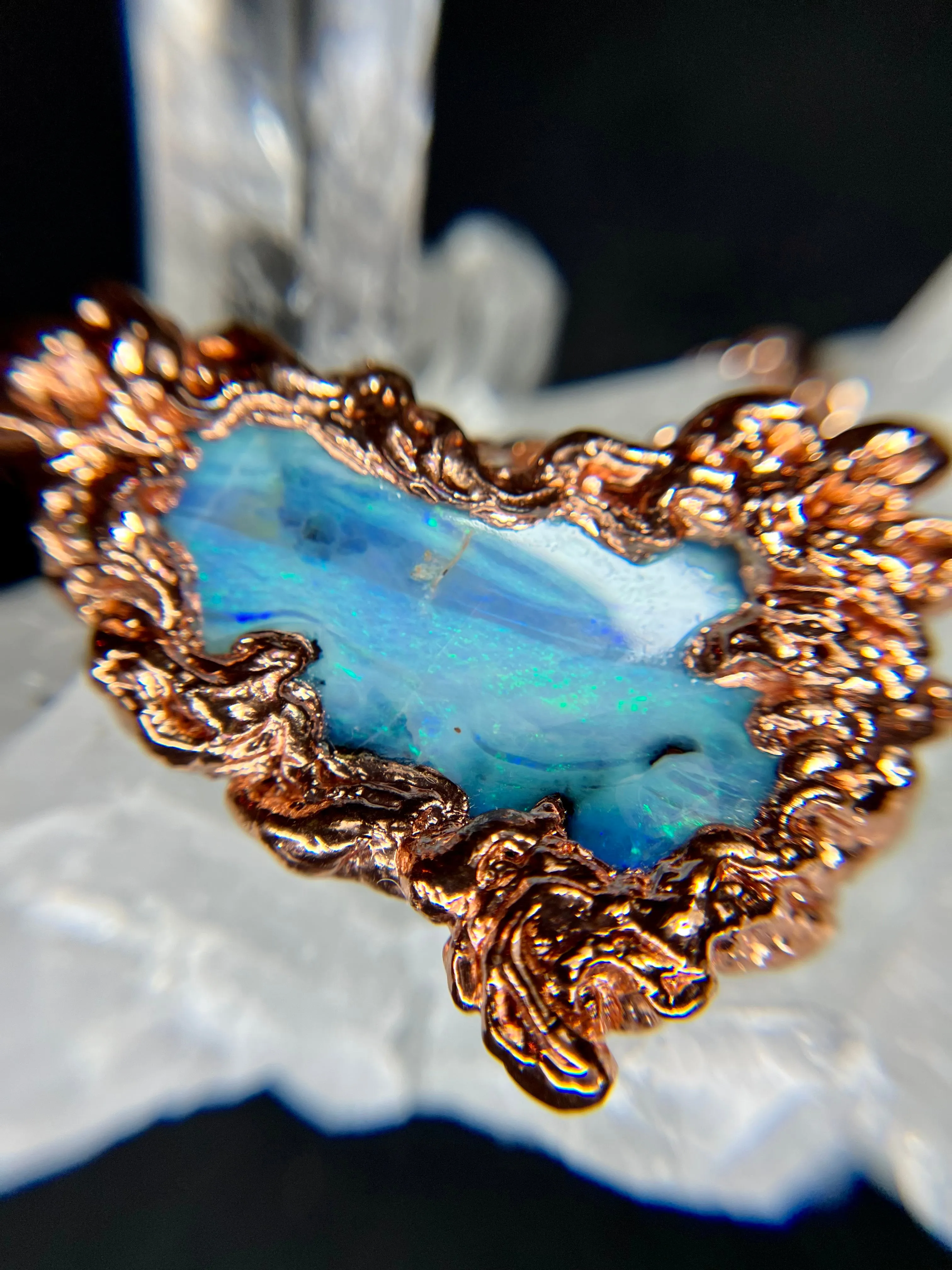 Statement celestial galaxy OPAL necklace