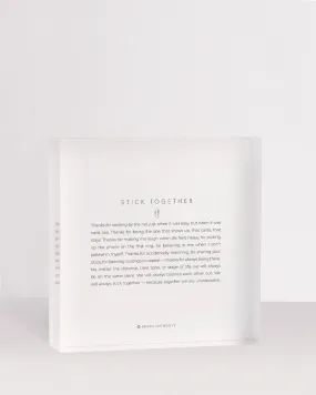 Stick Together — Mini Mantra Block