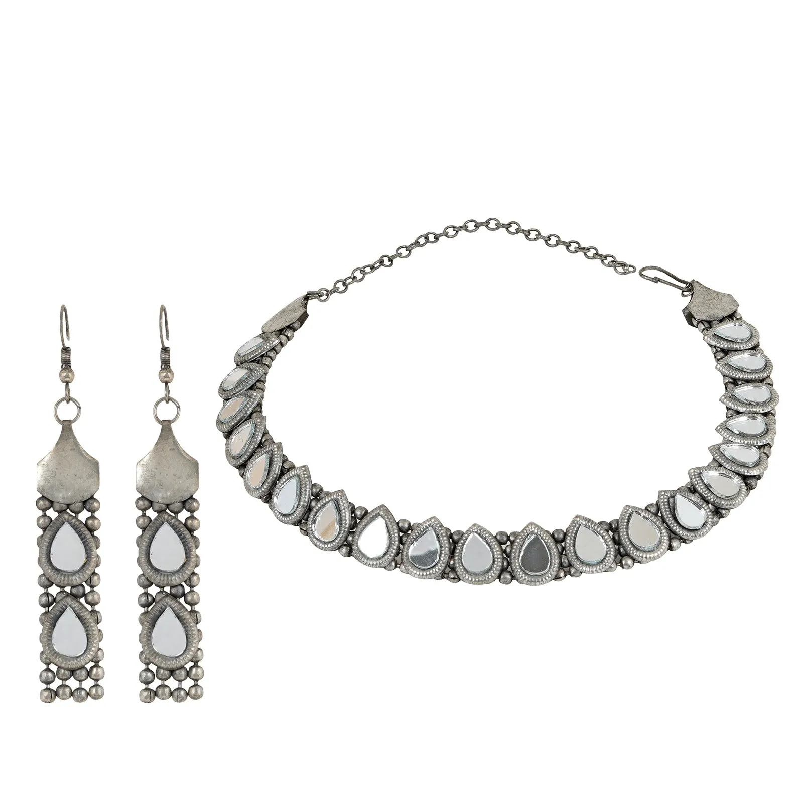 Teejh Crista Silver Oxidised Jewelry Gift Set