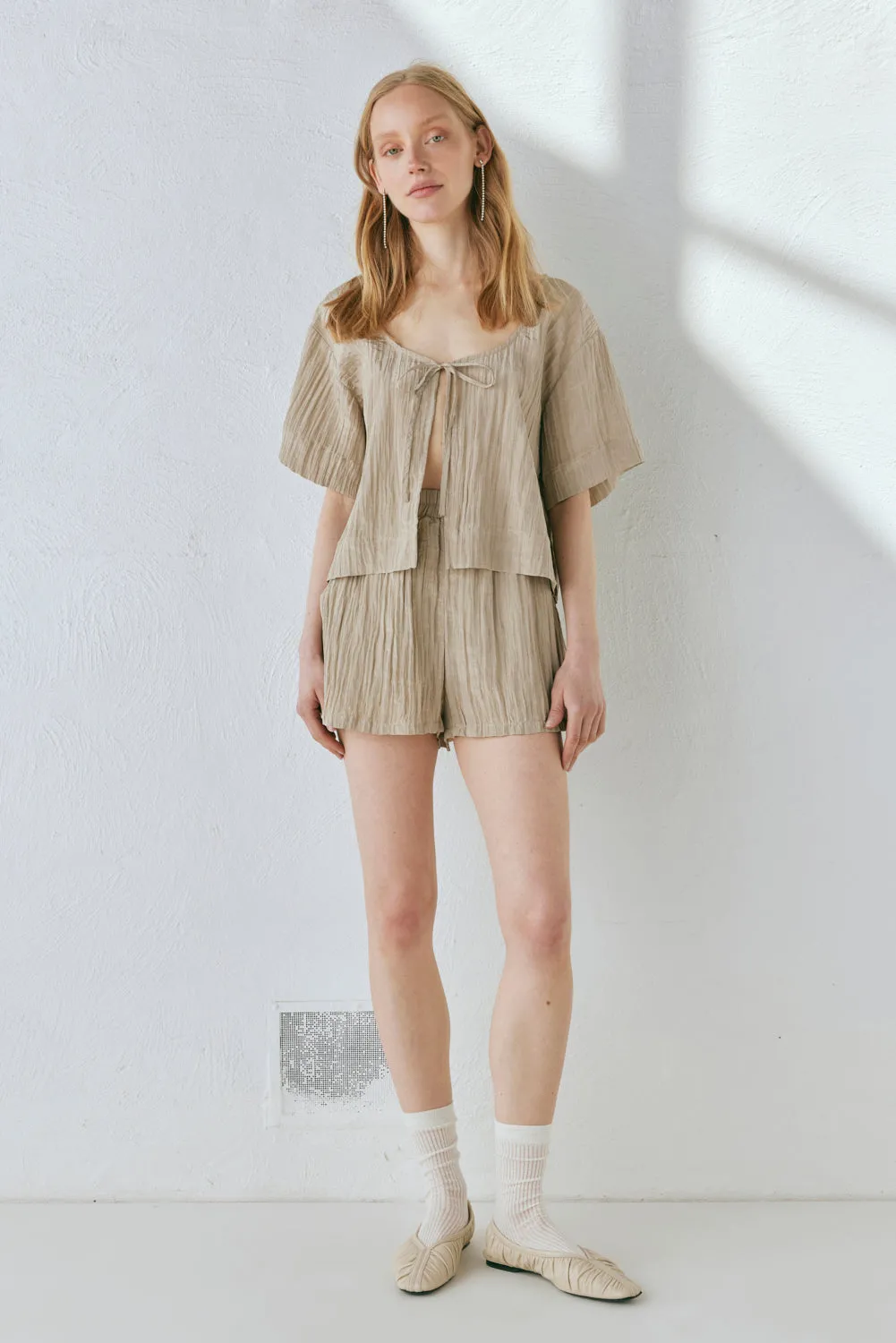 The Sea & I Smock Top Taupe