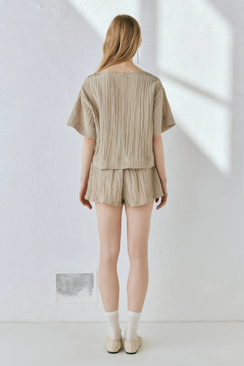 The Sea & I Smock Top Taupe