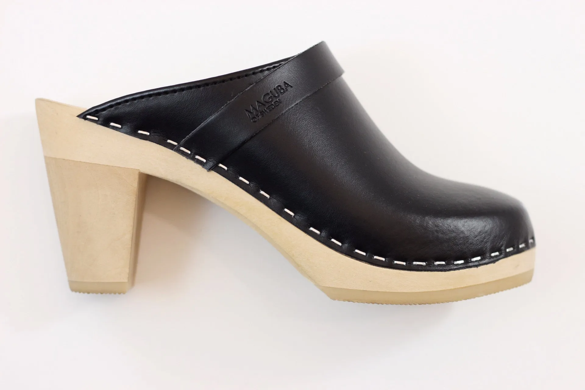 Women's Stockholm Clog - Black Leather